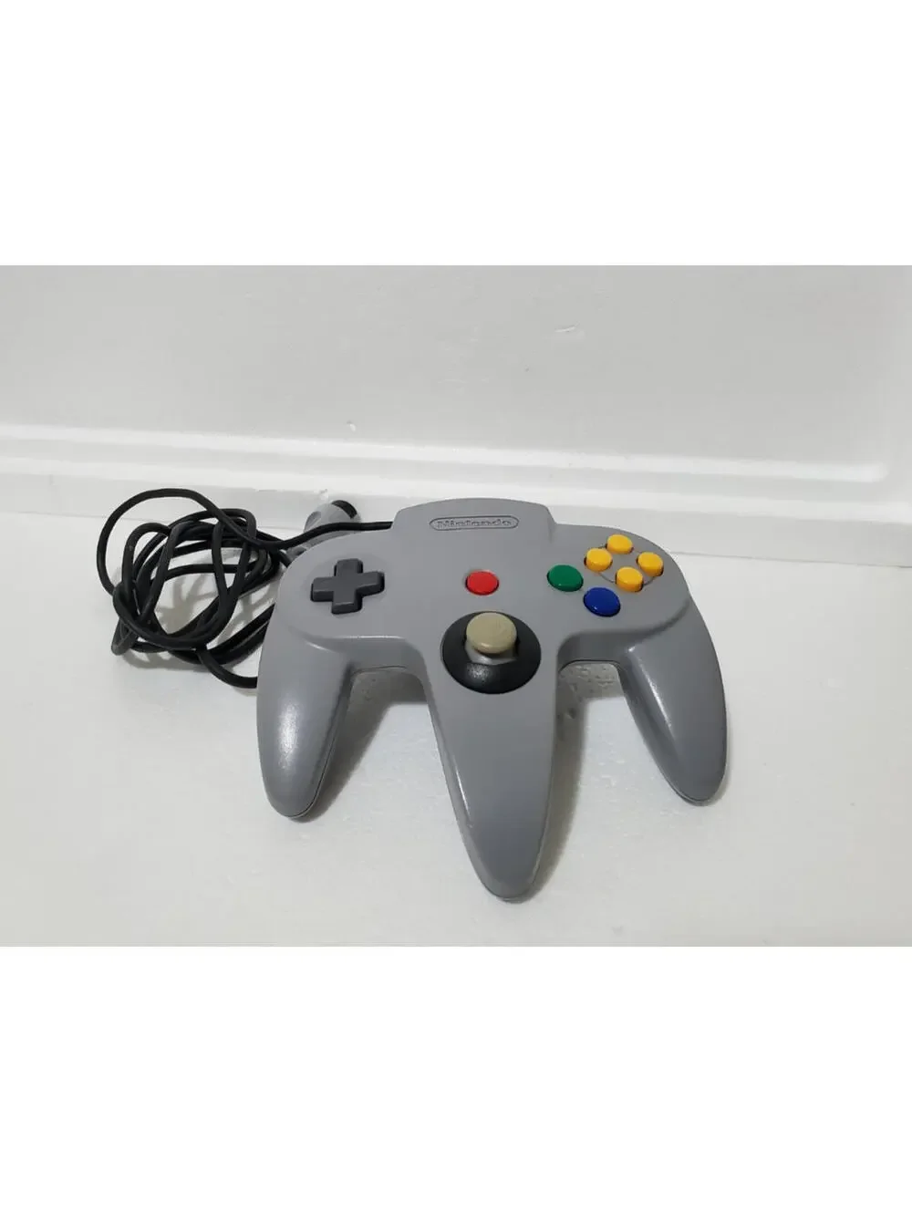 Nintendo 64 N64 Original Gray Controller OEM Not Tested  – Clean With Grip Used